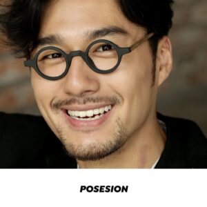 Gọng kính tròn vân gỗ POSESION Ito