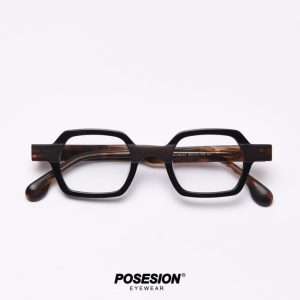 gọng kính cận nam posesion kubo acetate nâu