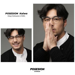 Gọng kính vân gỗ Posesion Kaiwa Phong Cách Retro