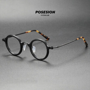 Gọng Kính POSESION titan Dáng Tròn Retro