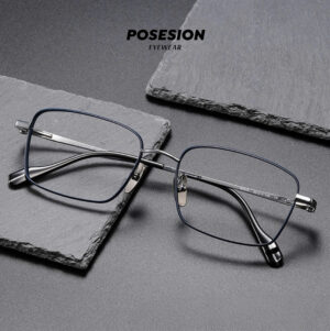 Gọng kính titan POSESION PS81015 Dáng Vuông